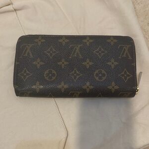 Louis Vuitton Black and Brown Monogram Zipper Wallet